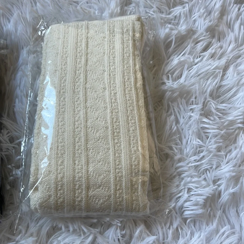 Knitted Over the Knee Socks - off white